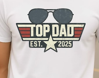Topvader Est. T-shirt 2025 - cadeau nieuwe vader - grappig vaderdagshirt - Cool Dad T-shirt - cadeau-idee vader - vader cadeau van zoon - T-shirt coole vader