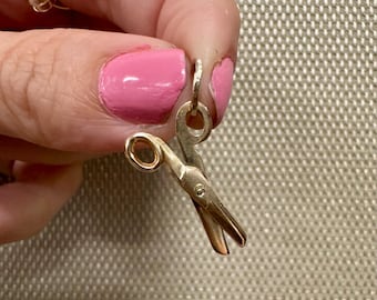 Vintage 10k Schere Charm Anhänger - Nachlassstück