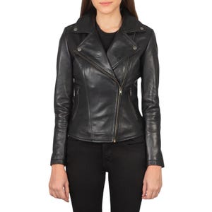 Lambskin Leather Biker Jacket: Women&#39;s Motorcycle Jacket