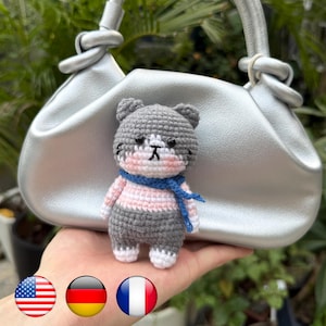 Handmade Crochet Cat Plushie | Amigurumi Kitten Soft Toy - Cute Handmade Gift, Huggable Plush for Kids & Decor, Unique Gifts for children