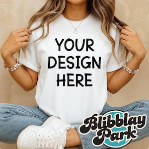 White Bella Canvas Mockup, Bella Canvas 3001 White Mockup, White 3001 Oversized Mockup, White Shirt Mockup, Instant Download