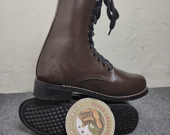 Handmade Men's Dark Brown Leather Boots | Prime Quality & Reproductions Footwear