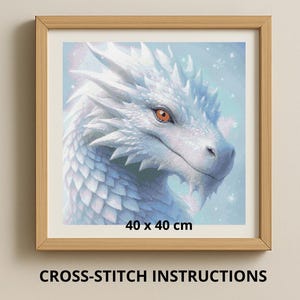 Dragon Counted Cross Stitch Pattern, Digital Printable