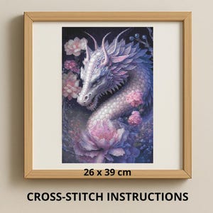 Dragon Counted Cross Stitch Pattern, Digital Printable