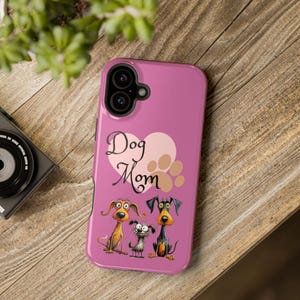 Dog Mom Pink iPhone 15/16 Magnetic Tough Cases