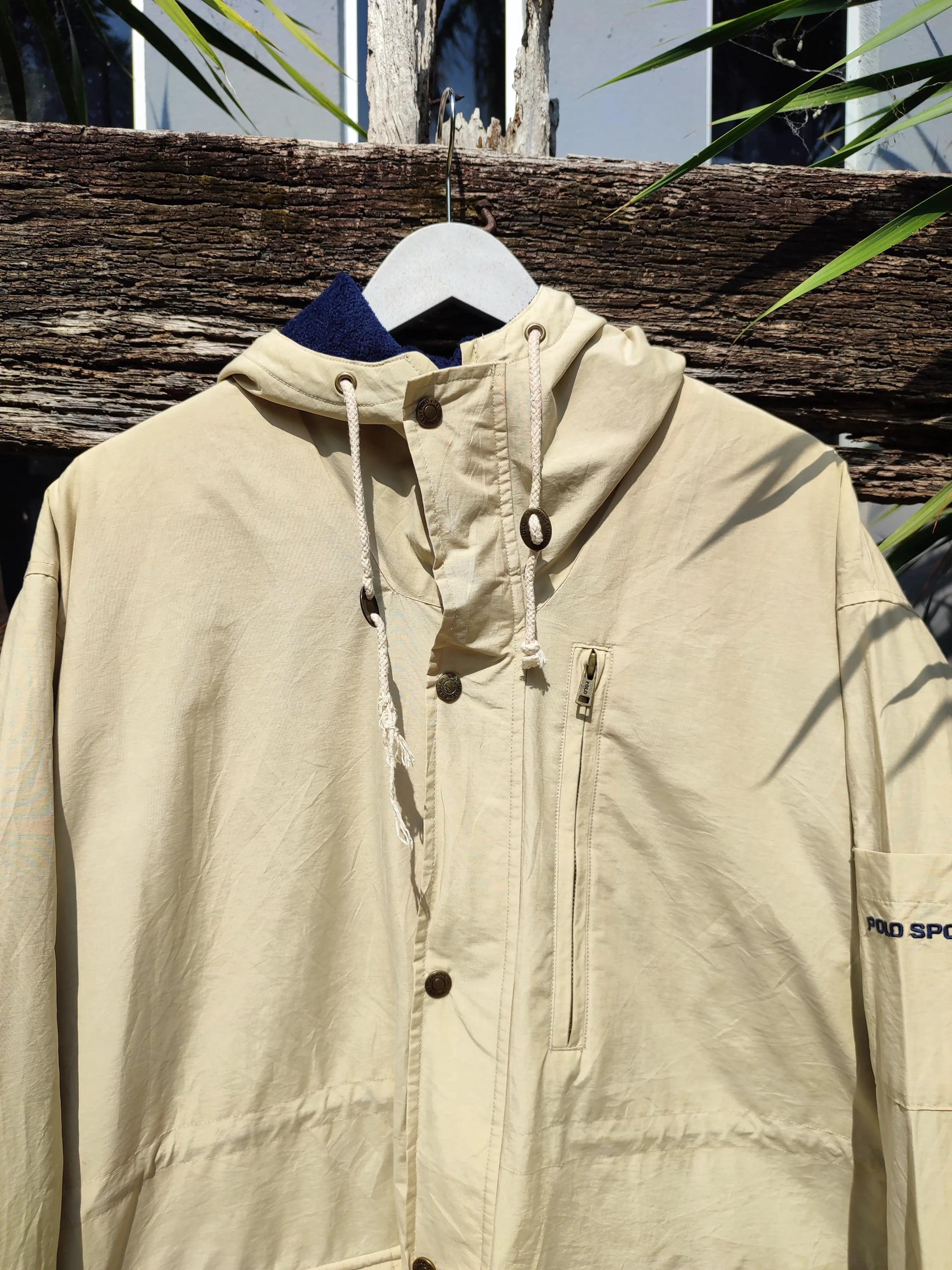 Polo Ralph Lauren フード付きジャケット ベージュ Vintage Polo Sport Sportsman Ralph Lauren Hooded Jacket – Beige