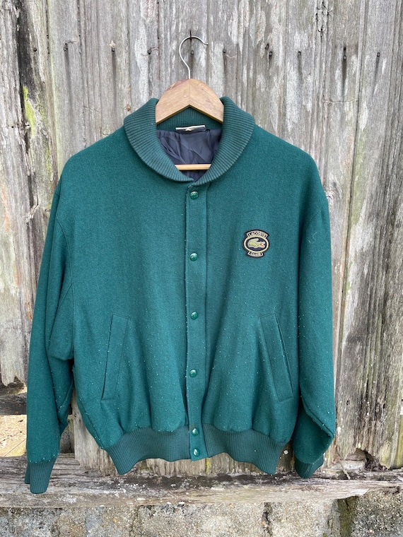 Vintage Chemise Lacoste Wool Blend Snap Bomber Cardigan – Japan