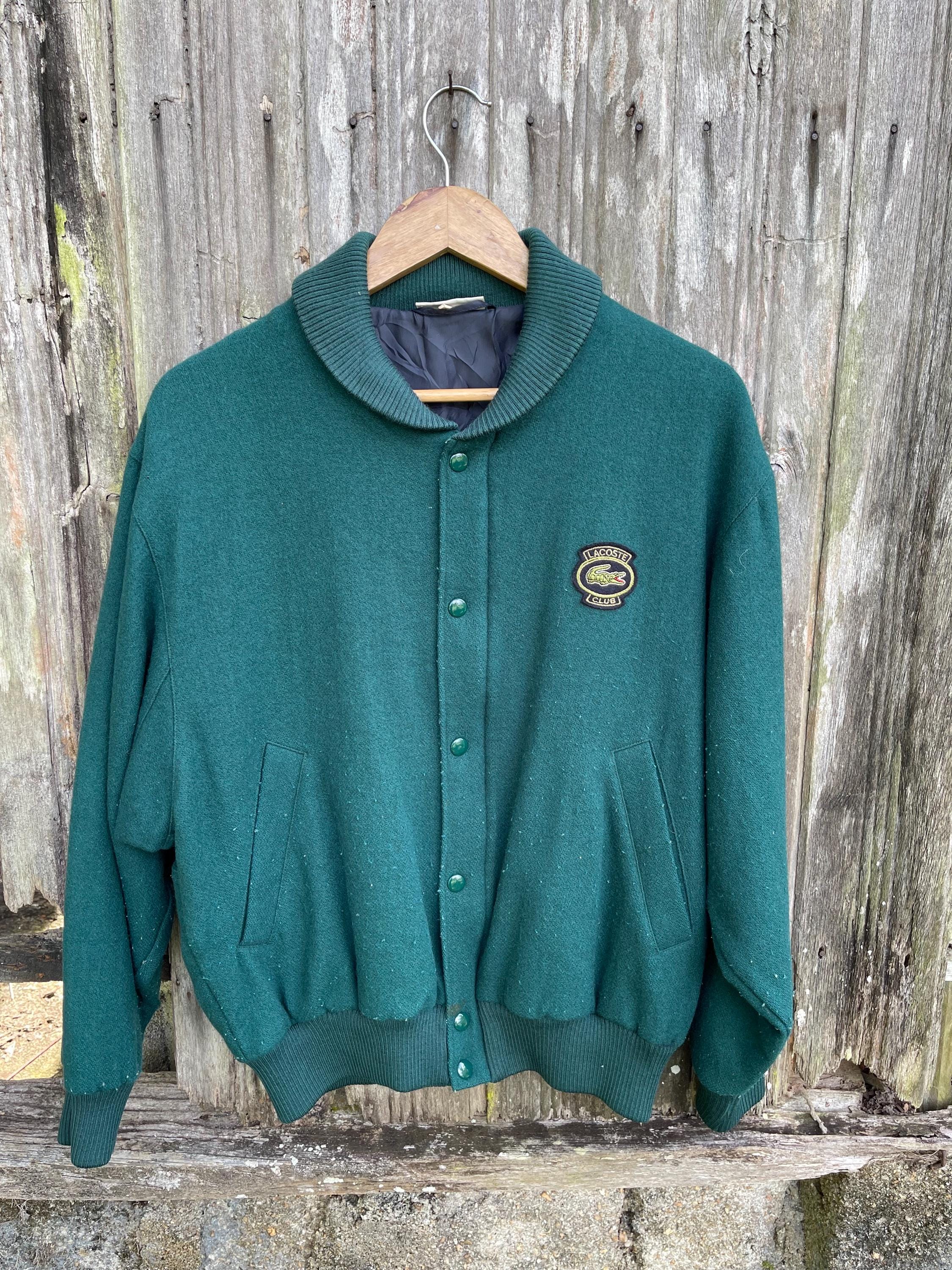 Vintage Chemise Lacoste Wool Blend Snap Bomber Cardigan – Japan