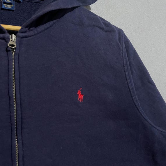 Vintage Y2K Polo Ralph Lauren Navy Full-zip Hoodie Sweatshirt - Etsy