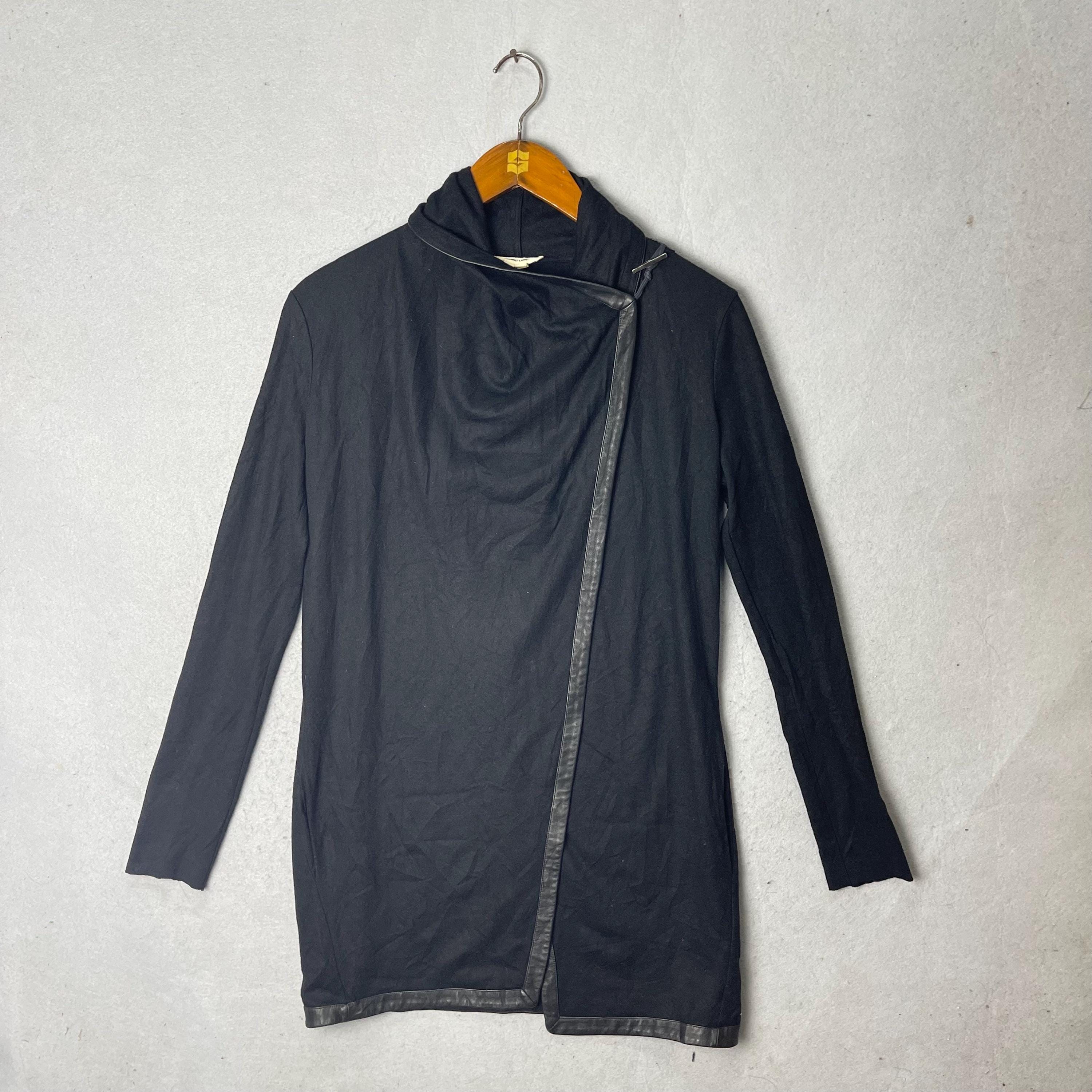 Vintage Helmut Lang Asymmetrical Wool Cardigan Coat