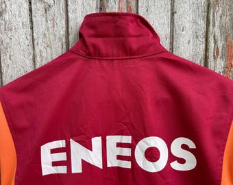 日本のENEOSレッドワークウェアジャケット - カラーブロック