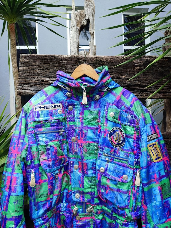 VTG 90s PHENIX FIS Limited Ski Jacket – Neon Abstract Print