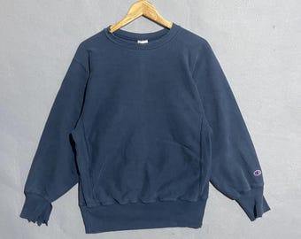 Rare!!! Vintage CHAMPION REVERSE WEAVE Made in Usa Crewneck Plain