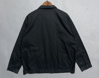 Dickies Black Workwear Harrington Jacket – Size XL - Etsy