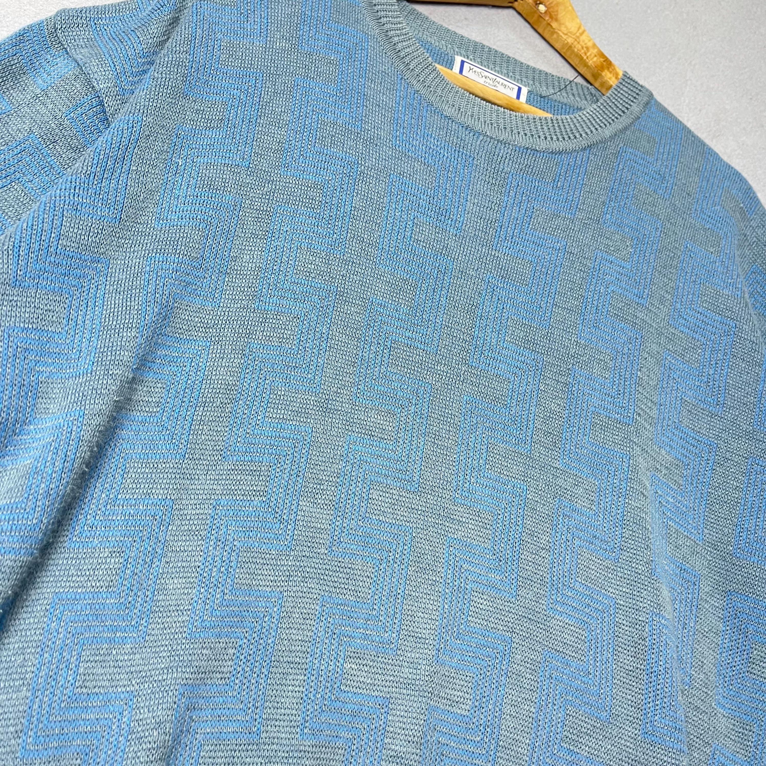 Buy Vintage Yves Saint Laurent Tricots Pattern Knit Sweater