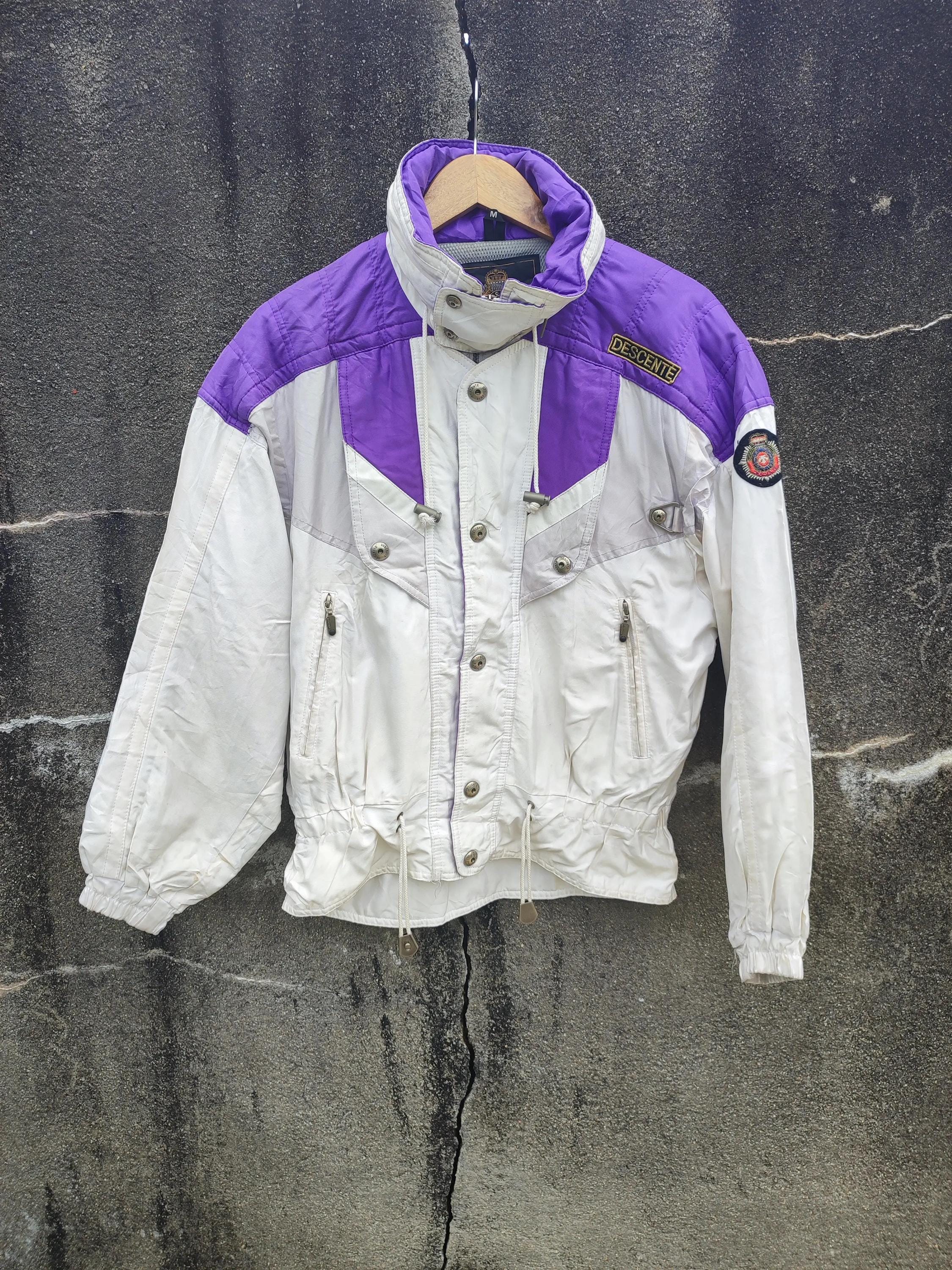 Vintage Descente Racing Equipment Jacket – White & Purple