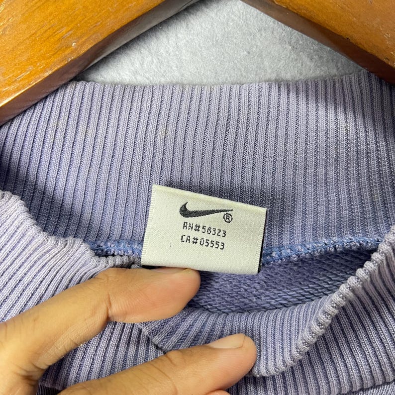 Nike Big Logo AIR Back Spellout Sweatshirt Purple image 10