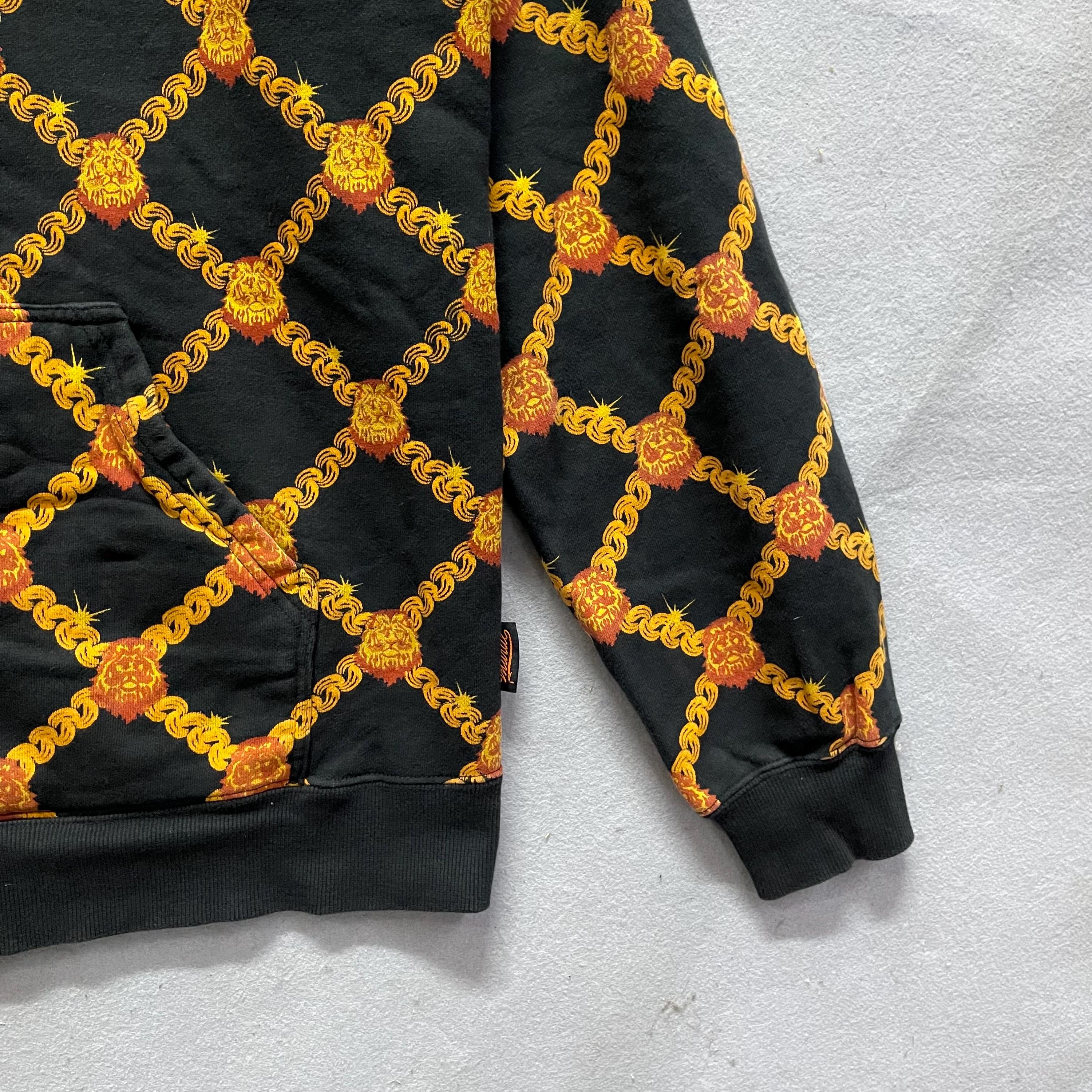 Vintage Mural “chain & Lion” Full Zip Hoodie (studio Murasaki
