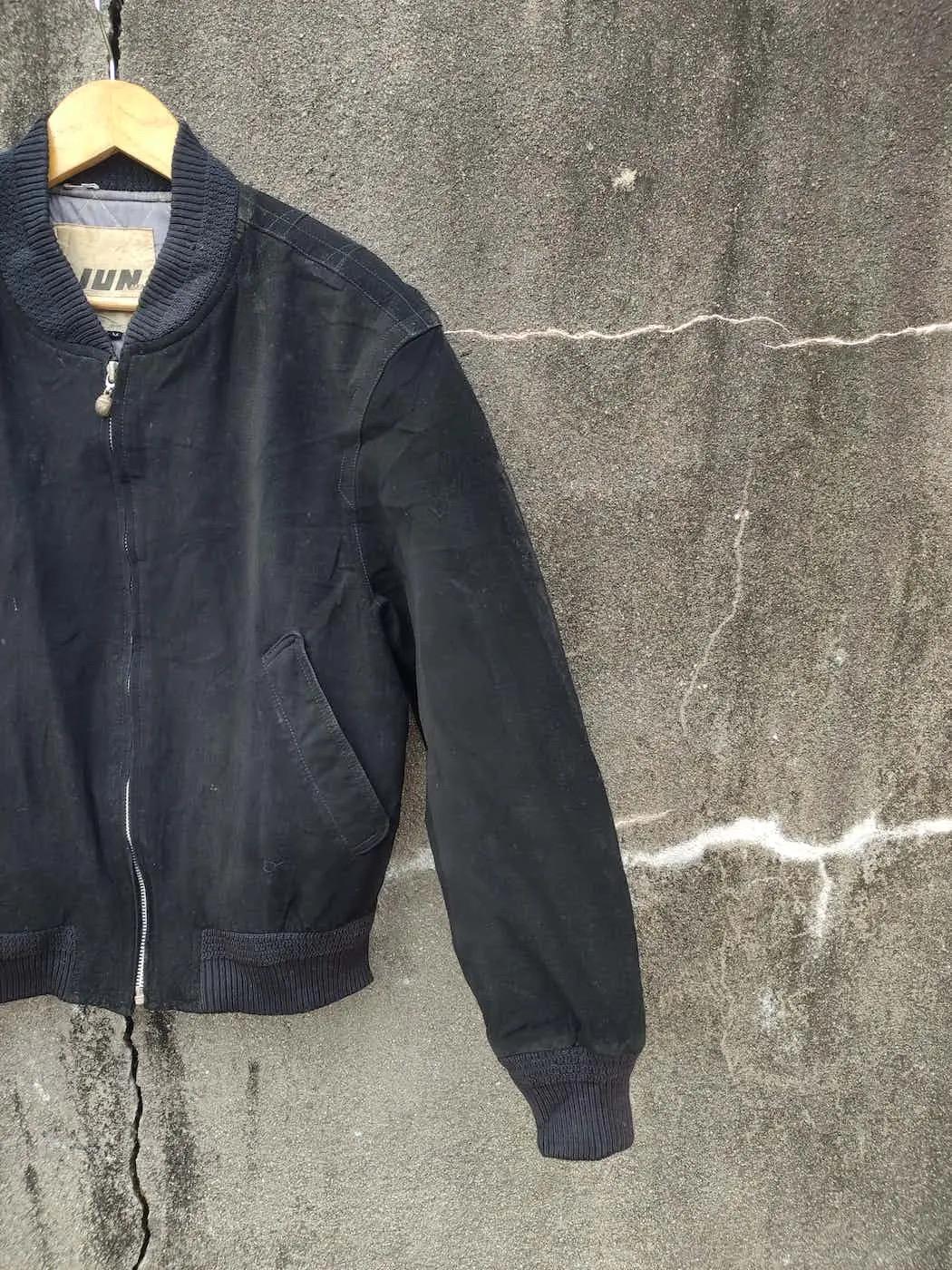 JUN MEN “classical Elegance” Embroidered Bomber Jacket – Black