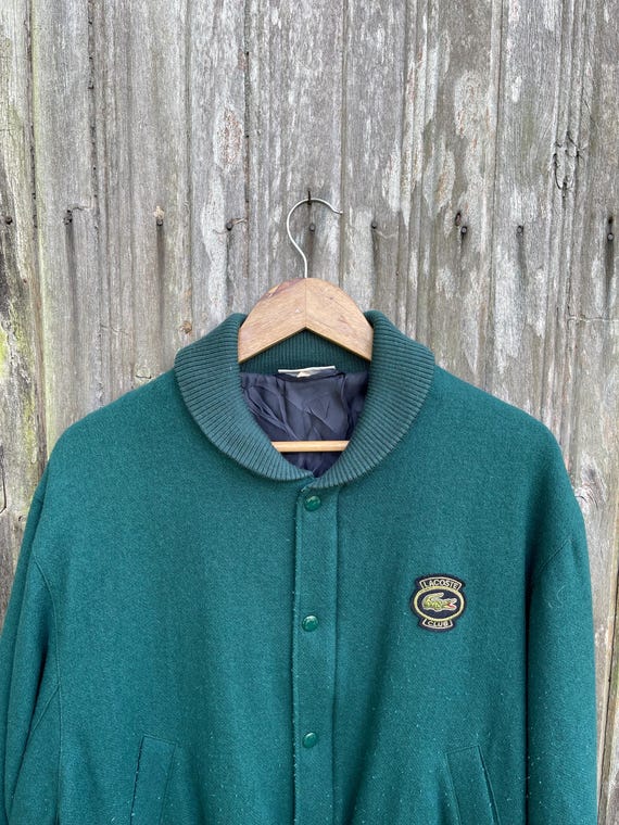 Vintage Chemise Lacoste Wool Blend Snap Bomber Cardigan – Japan
