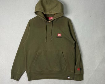 Ecko Unltd. Olive Pullover Hoodie – Small Rhino Logo (Size L)