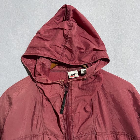 Vintage 90s Nike ACG Windbreaker Anorak, Burgundy Nylon Pullover