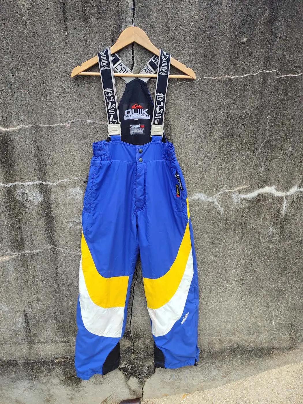 Vintage Quiksilver Thinsulate Insulated Snow Bib Pants - Made in Japan