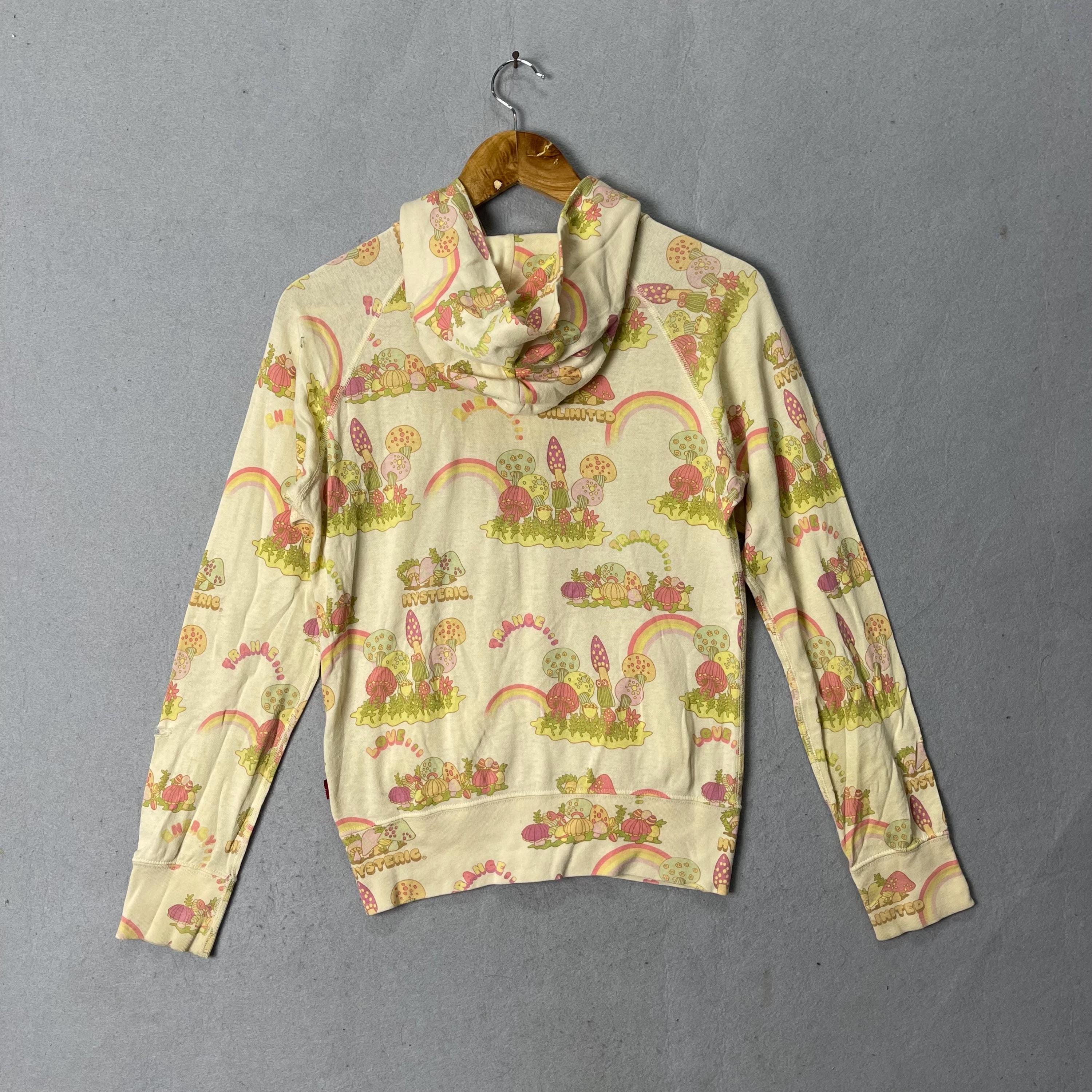 Hysteric Glamour All-over Print Zip Hoodie Cream (free Size