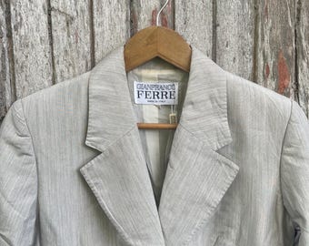 Gianfranco Ferré Vintage Italian Linen Blazer (90s) - Etsy