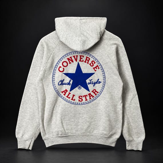 Converse, Vintage 90s Converse All Star Big Back Logo USA Hoodie