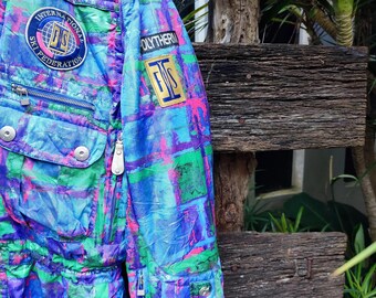 VTG 90s PHENIX FIS Limited Ski Jacket – Neon Abstract Print