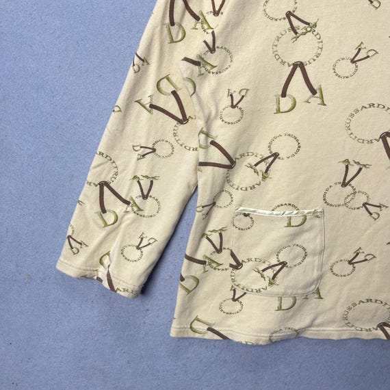 Vintage Trussardi Monogram Pattern Sweatshirt Cre… - image 5