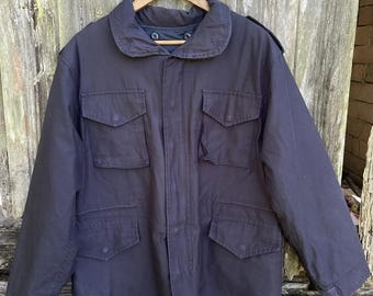 Parka pour temps froid de l'armée britannique Wilker Industries (bleu marine foncé