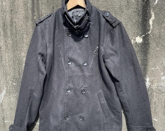 In the Attic Double-Breasted Wool Peacoat