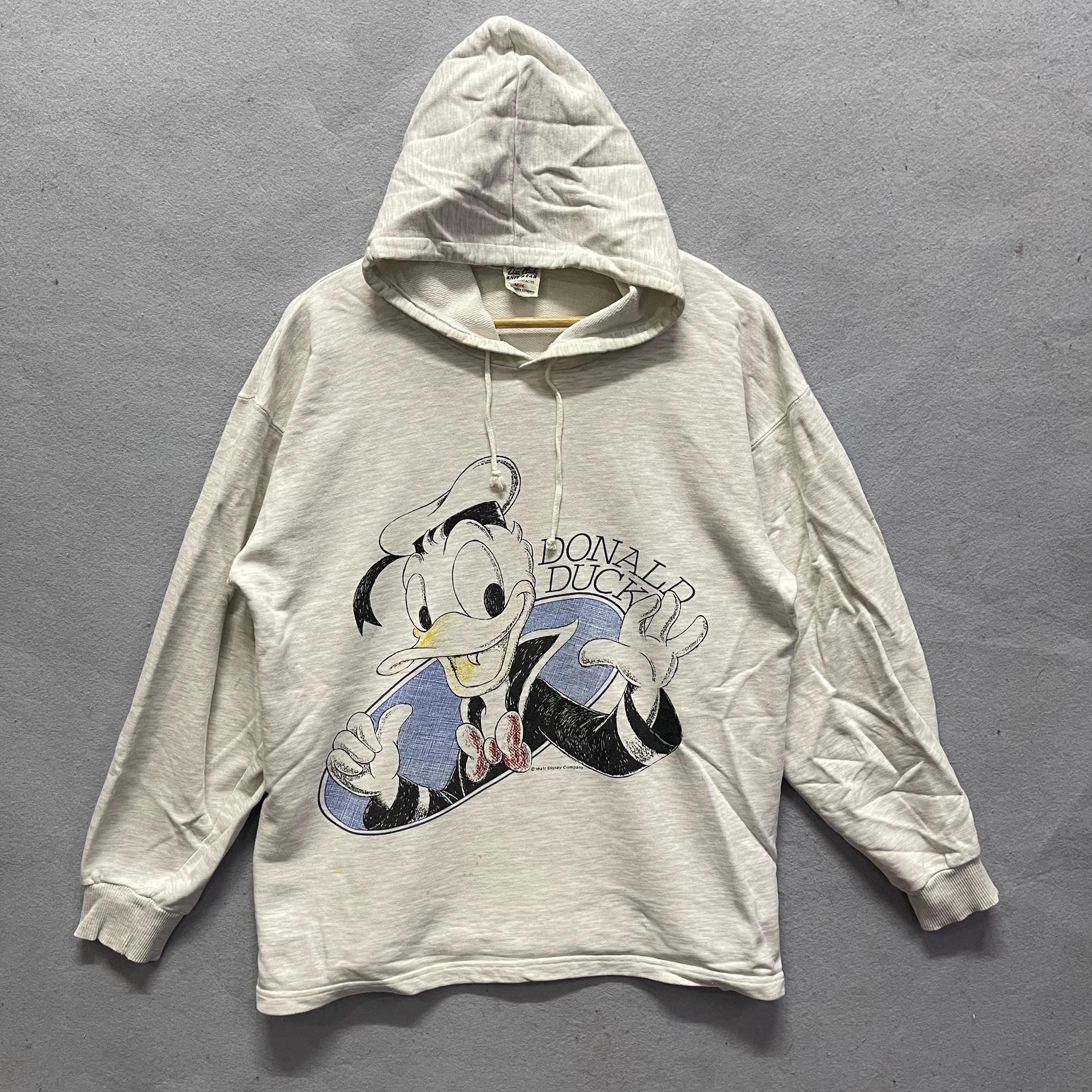 パーカー 90s vintage Donald Duck HOODIE Vintage 90s Disney “donald Duck” Hoodie – Dia Club Knit Wear – M/L