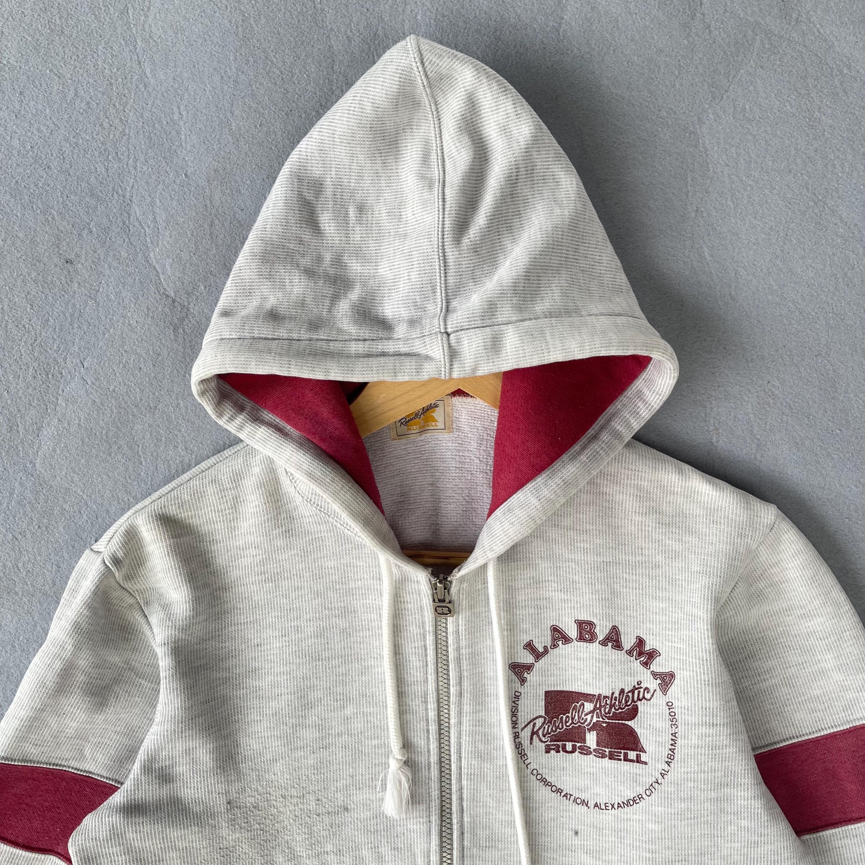 Vintage 80s–90s Russell Athletic X Mizuno Alabama Zip Hoodie (made