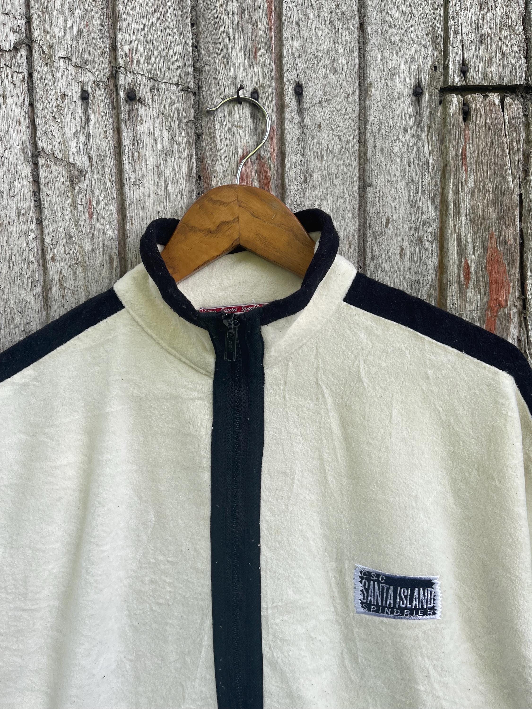 Vintage Cap Santa Sports Club Fleece Jacket – Cartoon Embroidery 