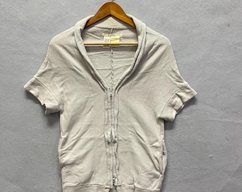 LIMI feu by Yohji Yamamoto Short Sleeve Zip Cardigan – Made in Japan