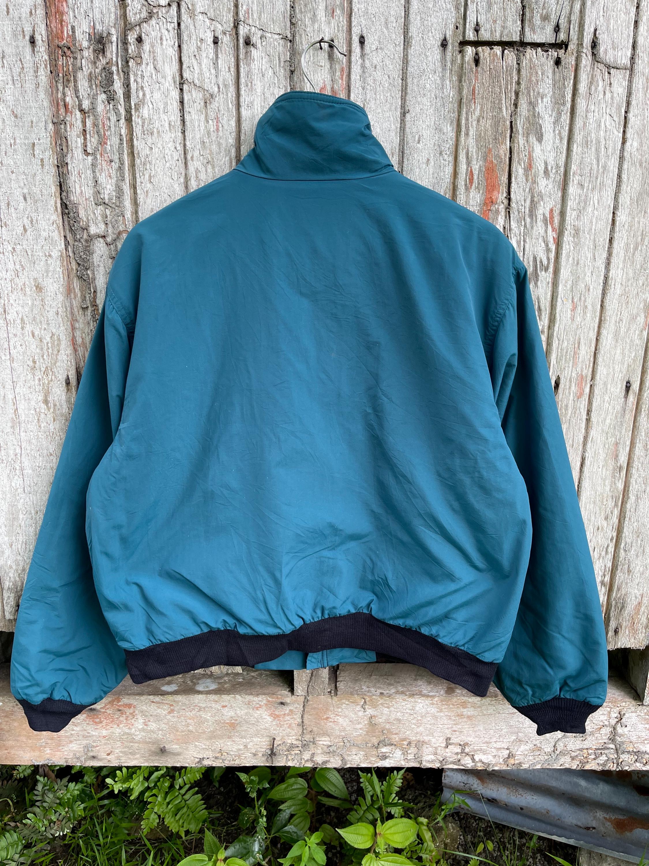 Vintage L.L. Bean Teal Warm-up Jacket – Fleece Lined 90s Outerwear