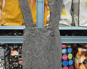 Vestido estilo pichi vintage Mademoiselle NON NON de lana y tweed – Hecho en Japón