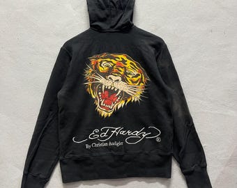 2000s Ed Hardy by Christian Audigier Tiger Zip Hoodie