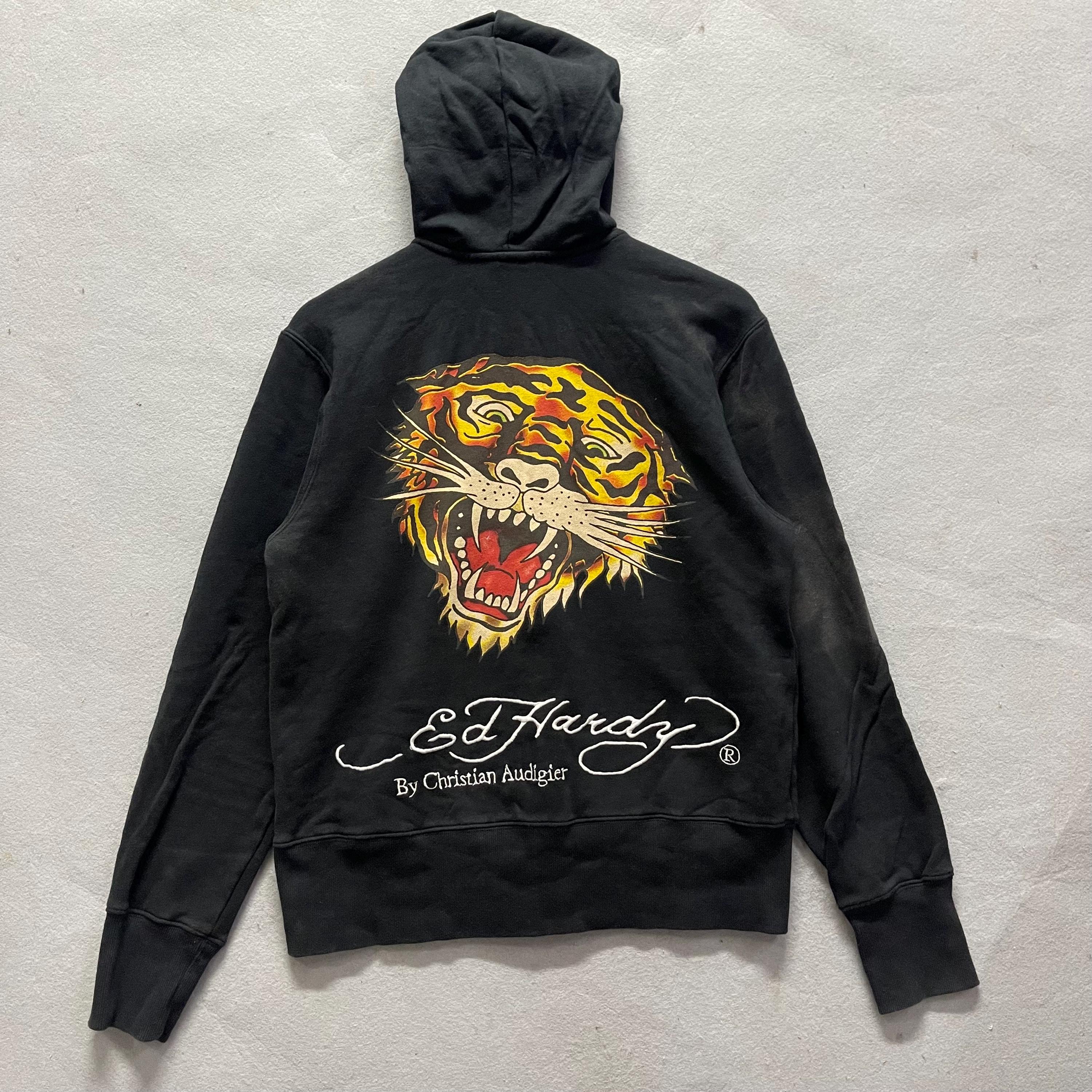 2000s Ed Hardy by Christian Audigier Tiger Zip Hoodie - Etsy