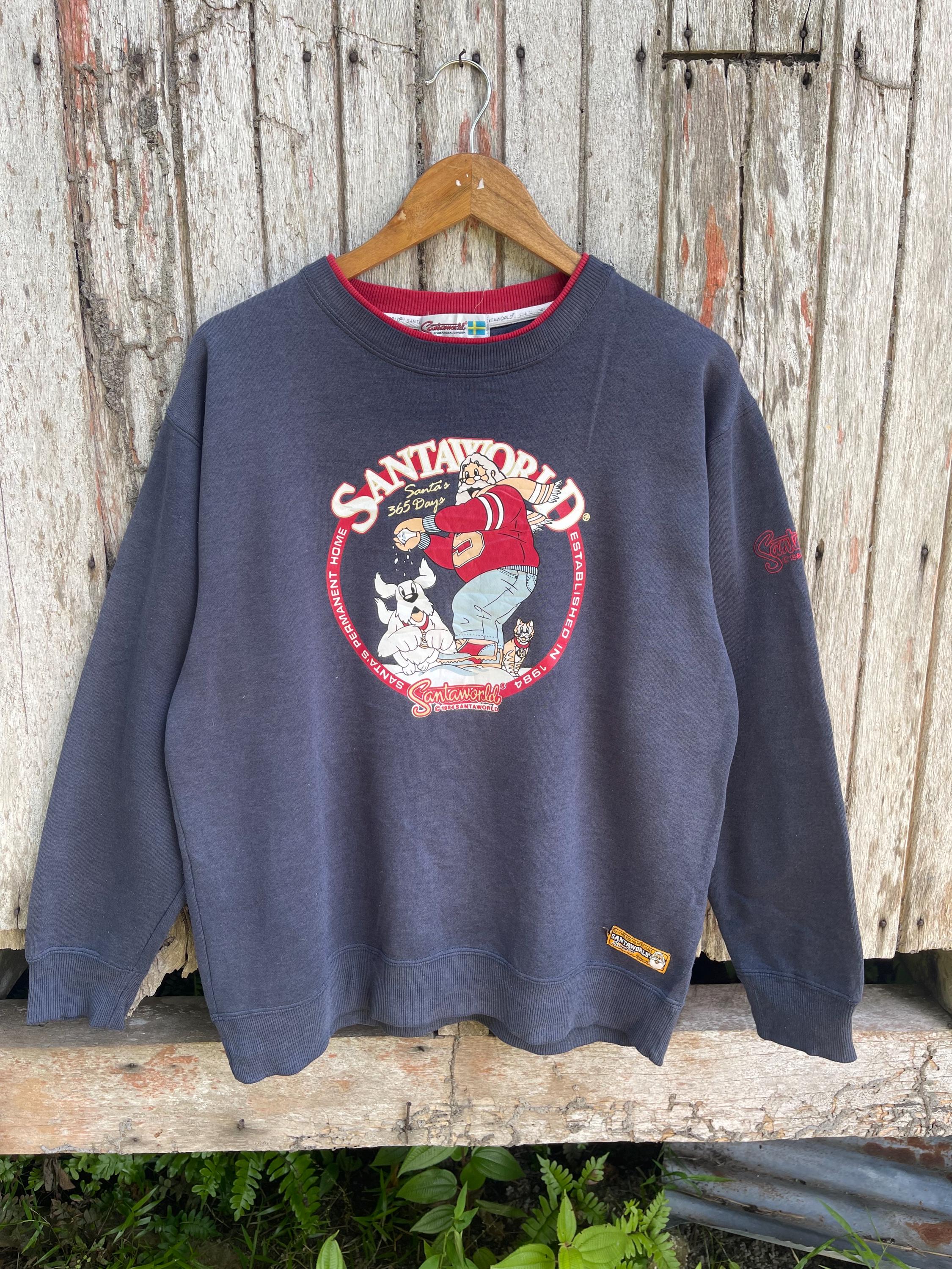 Vintage Santaworld “santa & Animals” Sweatshirt – 1994 Sweden