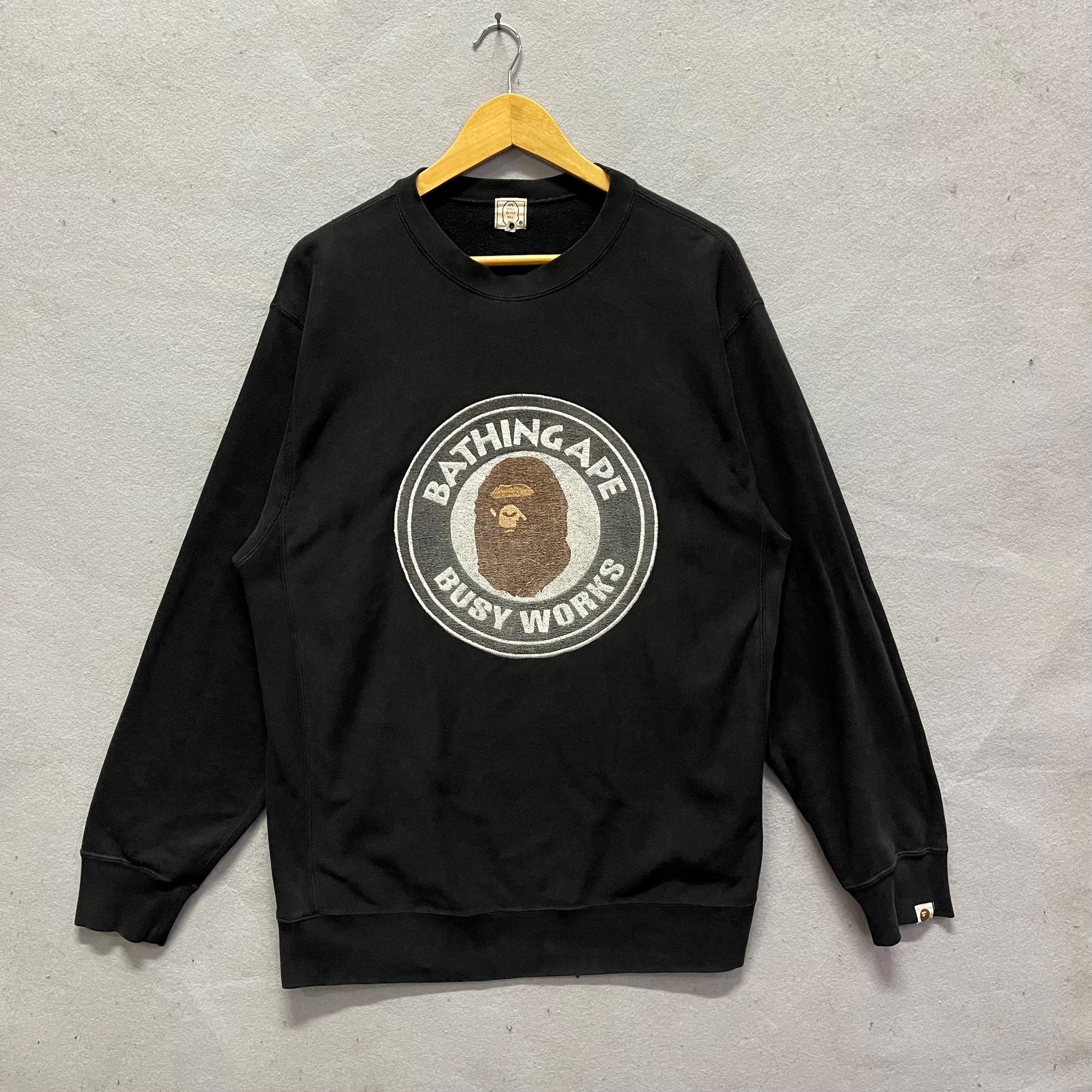 スウェット A Bathing Ape Busy Works Crewneck Vintage A Bathing Ape BAPE “busy Works” Crewneck Sweatshirt - Etsy