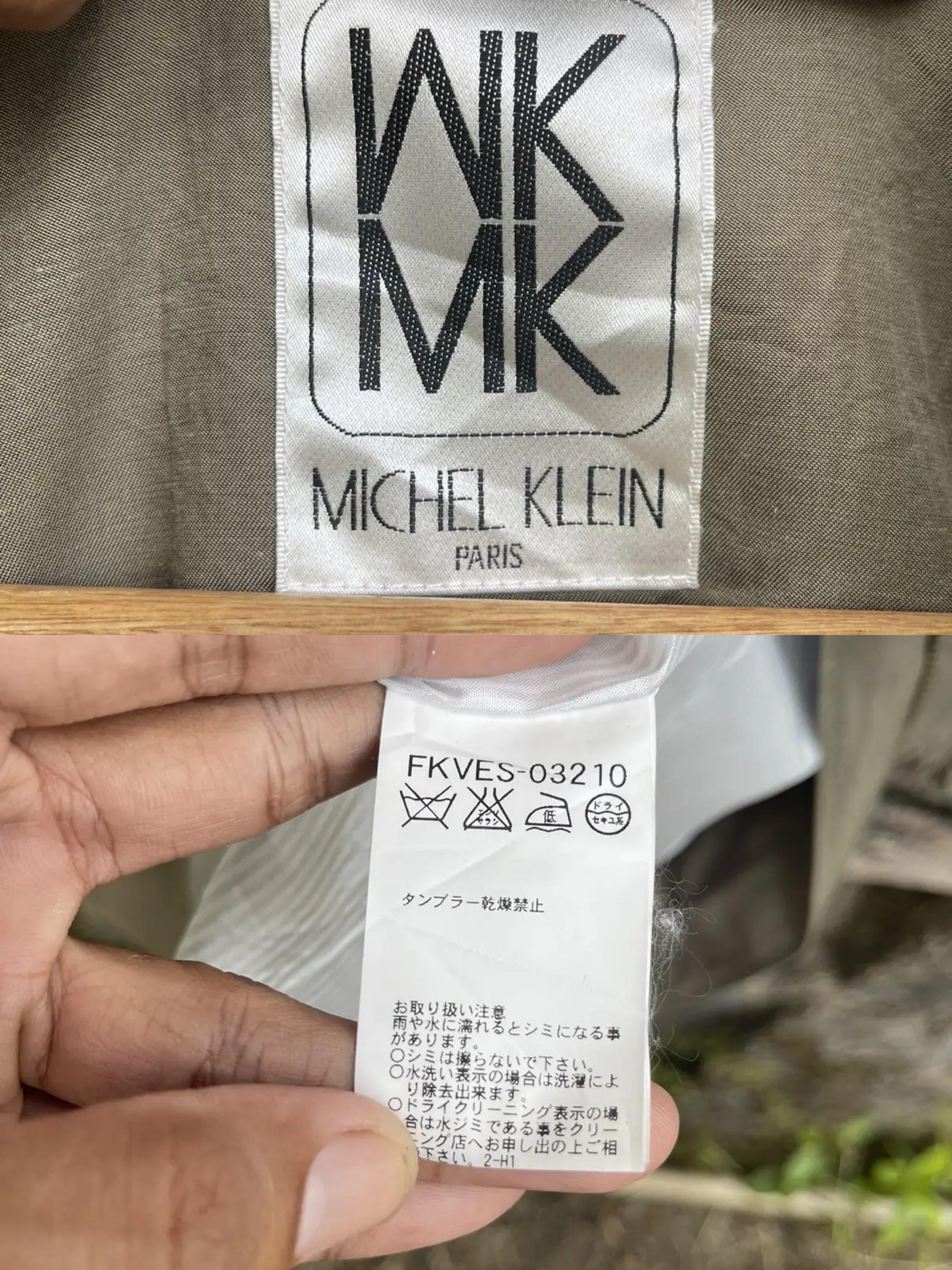 Vintage Michel Klein WKMK Paris Designer Utility Coat – Minimalist 
