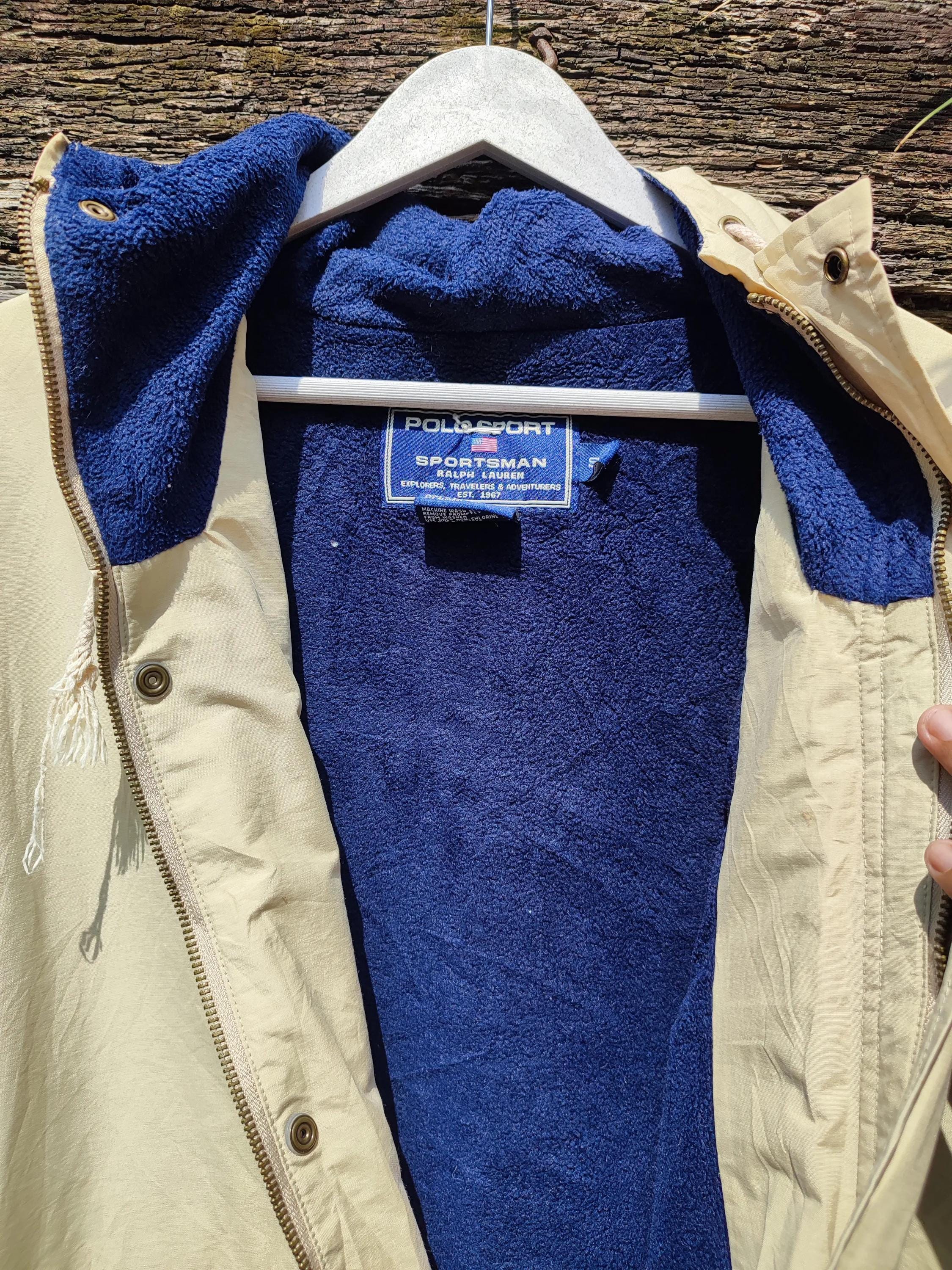 Vintage Polo Sport Sportsman Ralph Lauren Hooded Jacket – Beige