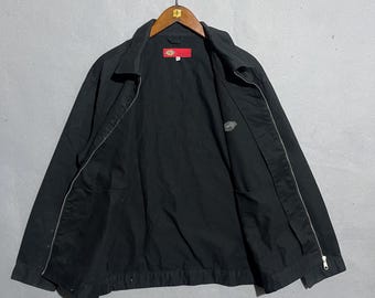 Dickies Black Workwear Harrington Jacket – Size XL - Etsy