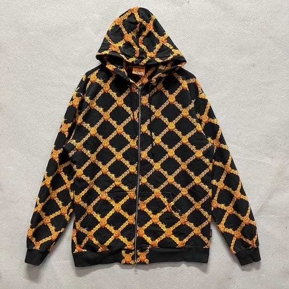 Vintage Mural “chain & Lion” Full Zip Hoodie (studio Murasaki