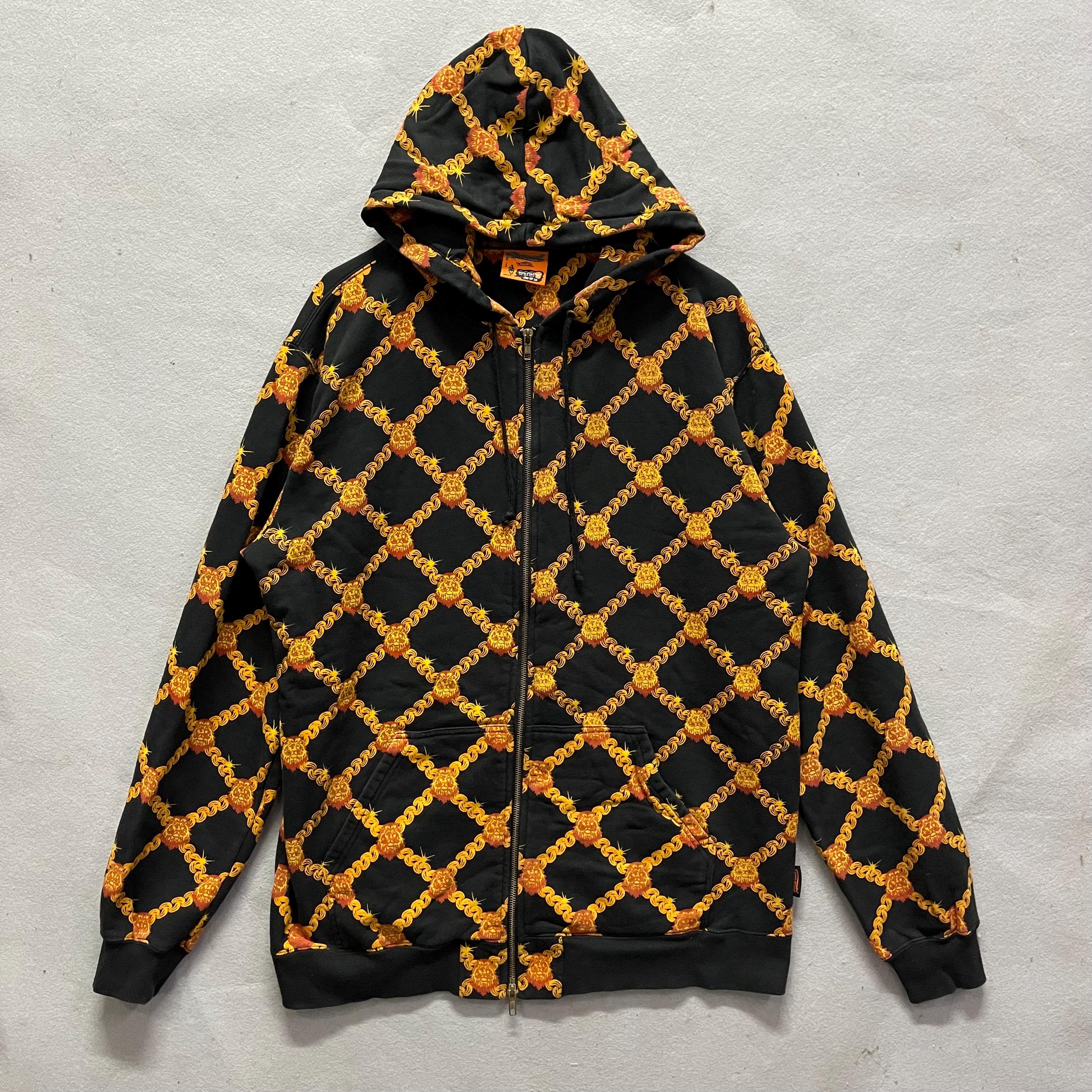 新品★CUT CREATORS & MURO★JAPANESE GANGSTER Vintage Mural “chain & Lion” Full Zip Hoodie (studio Murasaki