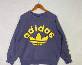 Sudadera vintage Adidas Trefoil de cuello redondo